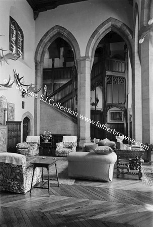 ADARE MANOR   GREAT HALL AND STAIRS FROM NORTH